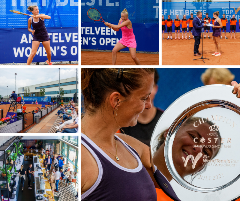 Quirine Lemoine (NL) versloeg in de damesenkelfinale van de ITF Amstelveen Women’s Open de Duitse Yana Morderger met 7-5 6-4.