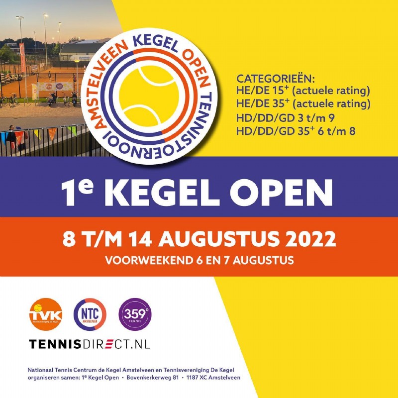 1e Kegel Open Tennis Toernooi 2022